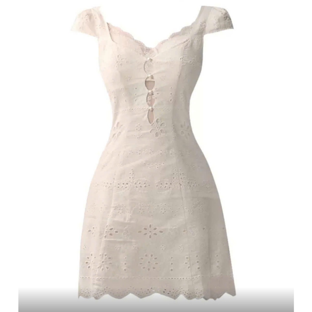 [Order cover OAKMOO] đầm ngắn màu trắng