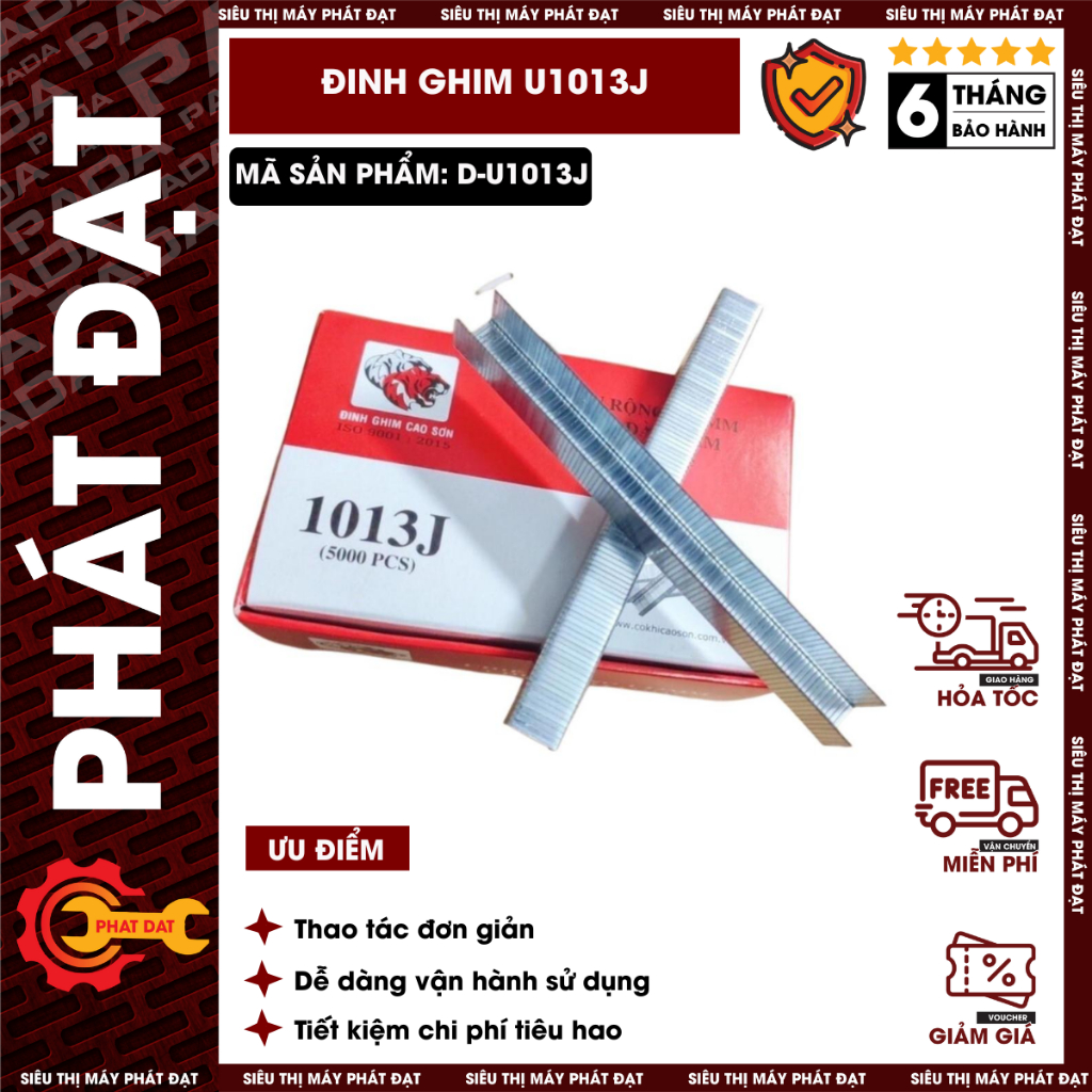 Đinh U 1013J-Đinh ghim U cho máy bắn đinh U-Hộp 5000 cái