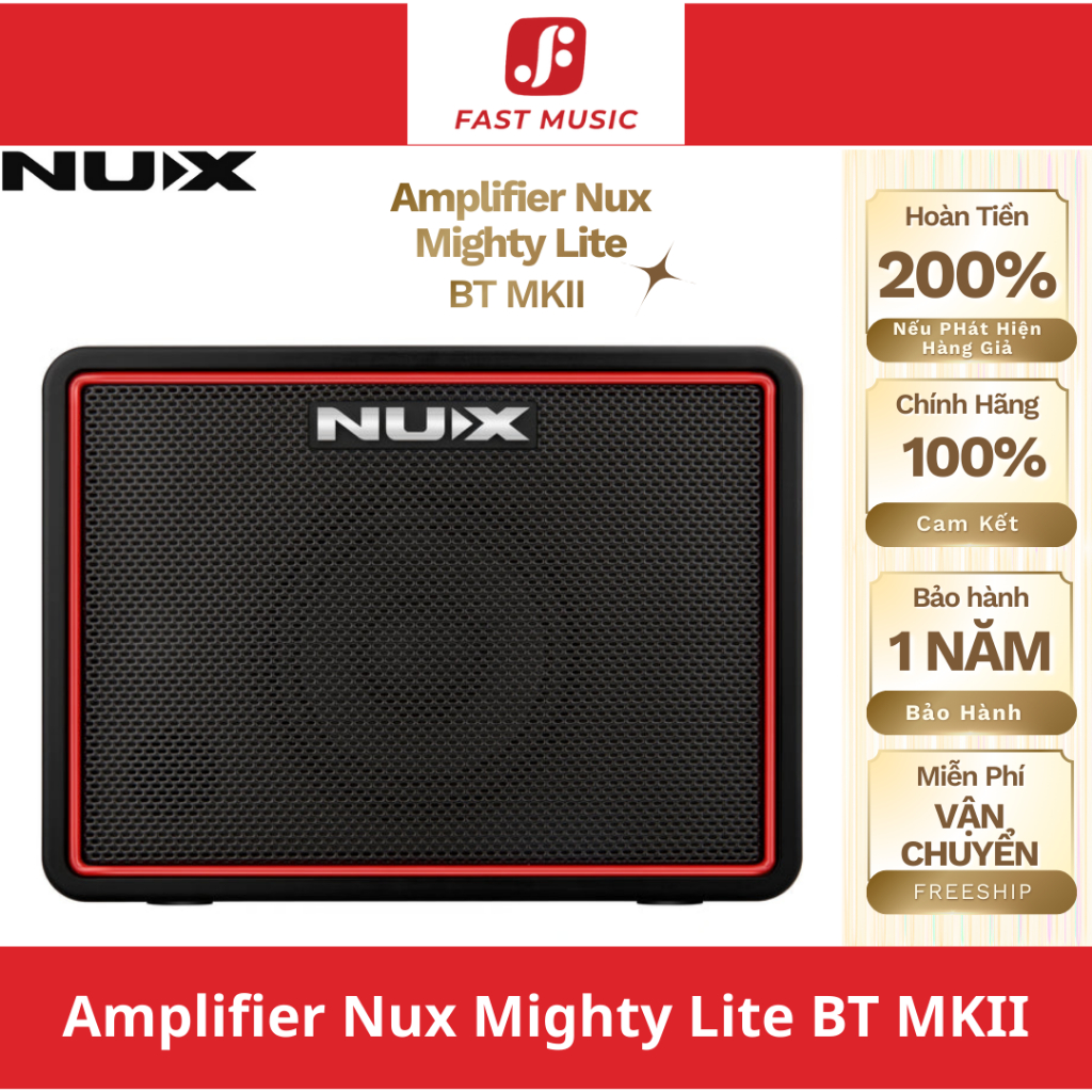Amply Đàn Guitar Điện Nux Mighty Lite BT MKII Chính Hãng