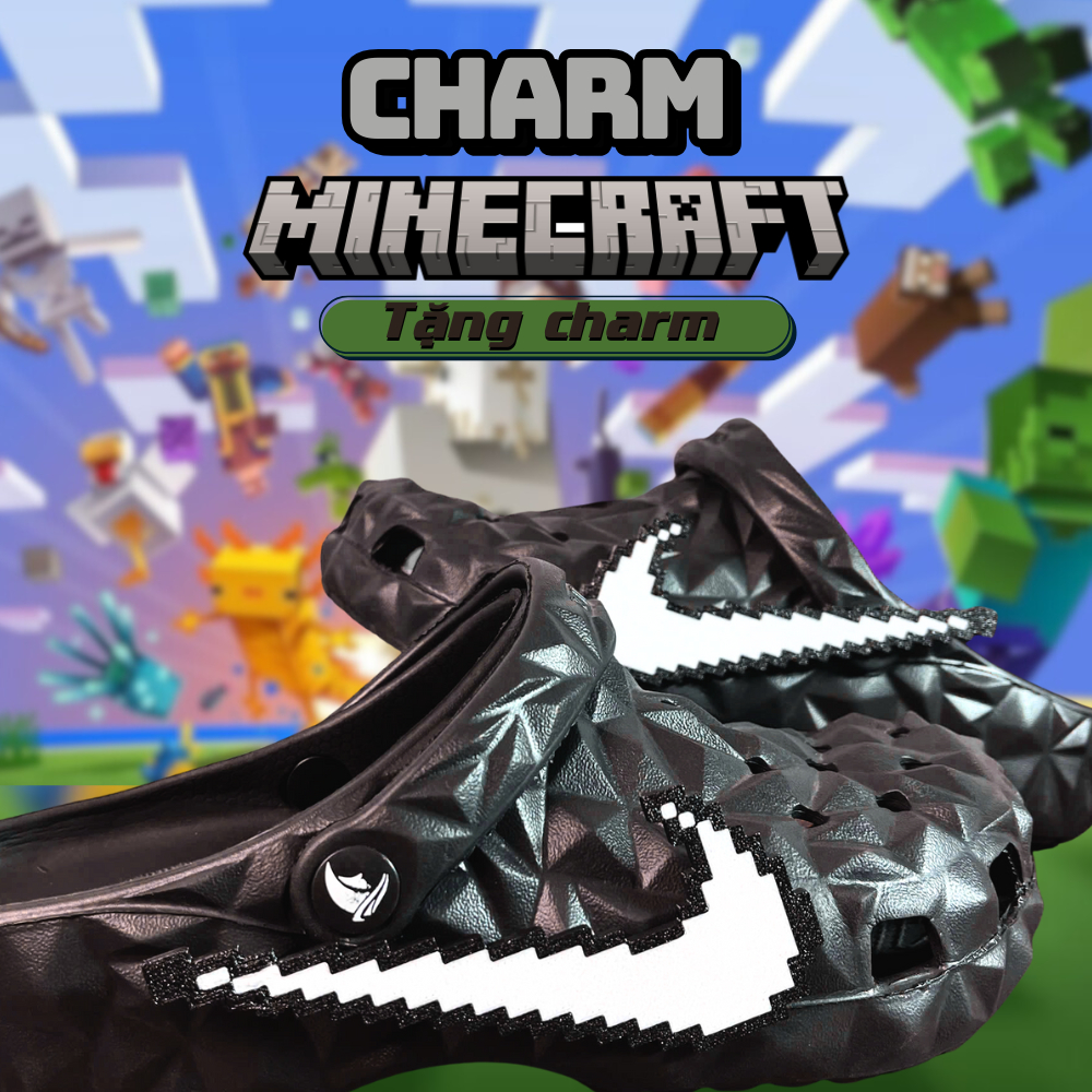[Charm Riêng Không Dép] Charm Gắn Dép Phong Cách Minecraft  – Phụ kiện Charm Gồm 1 cặp Jibbitz (2 ch