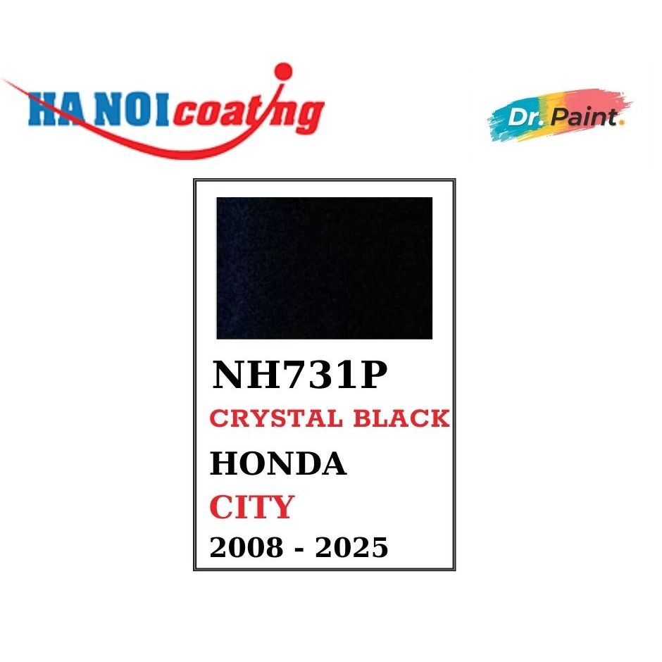 Sơn Xịt Xóa Vết Xước cho xe HONDA CITY màu ĐEN ÁNH KIM mã màu NH731P - CRYSTAL BLACK chính hãng DR.P