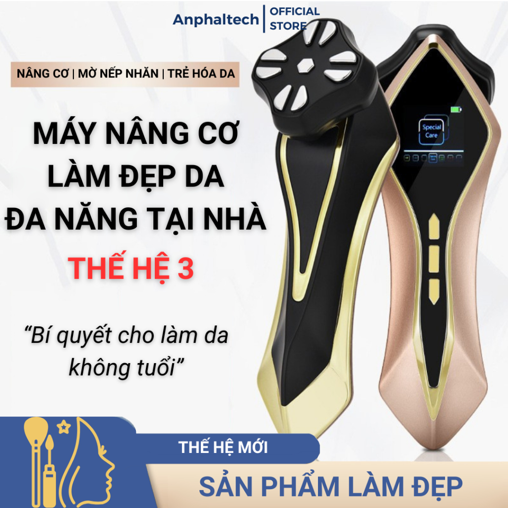Máy Nâng Cơ, Làm Đẹp Da Cao Cấp Multi-Functional Beauty Device, Đẩy Tinh Chất, Trẻ Hóa Da,Xóa Nếp Nh