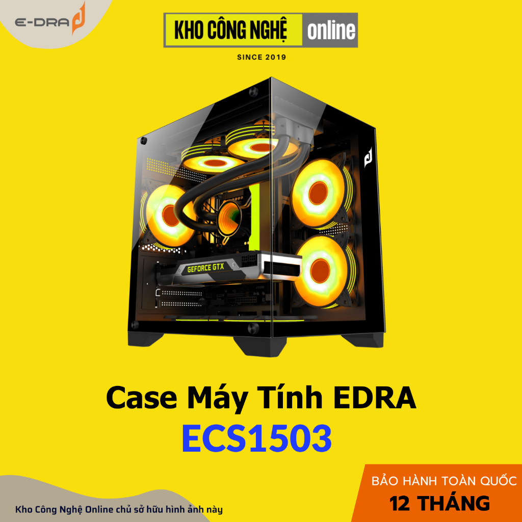 Vỏ Case máy tính EDRA ECS1503 - Đen (Hàng Chính Hãng)