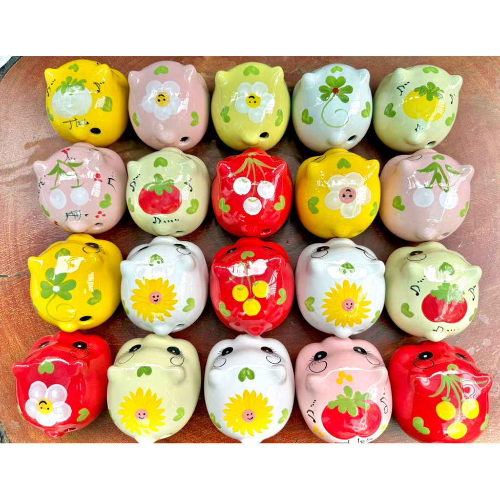 [Lỗ Tròn/ Lỗ dẹt]Heo Mini Lợn Đất Heo Đất Ống Heo Đất Tiết Kiệm Làng Gốm Bát Tràng