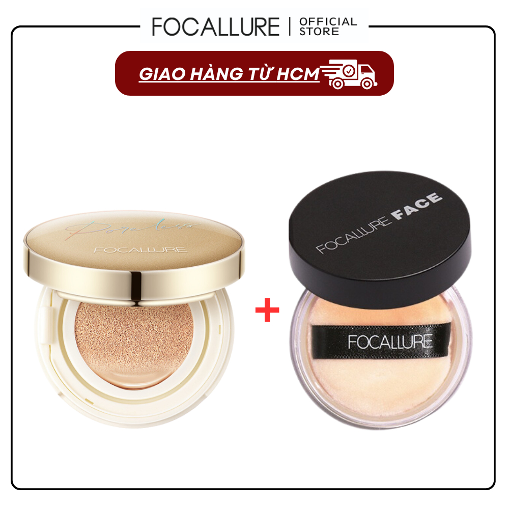 FOCALLURE Combo Cushion và Phấn Phủ Kiểm Soát Dầu