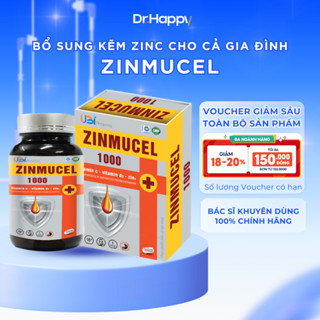 Viên uống hỗ trợ sức khỏe KẼM ZinC ZINMUCEL bổ sung Kẽm Vitamin C & D3 cho cả gia đình - 30 viên 