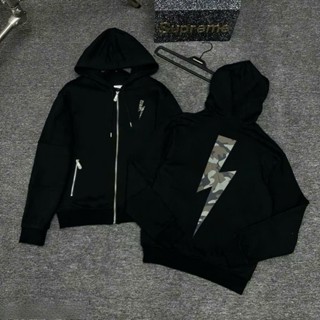   Mới  Áo Khoác Nỉ May Tay Phối Khóa Kéo In Hình Tia Sét Rằn Ri Siêu Chất Dành Cho Boy Phố Mới Nhất 2025  D18  