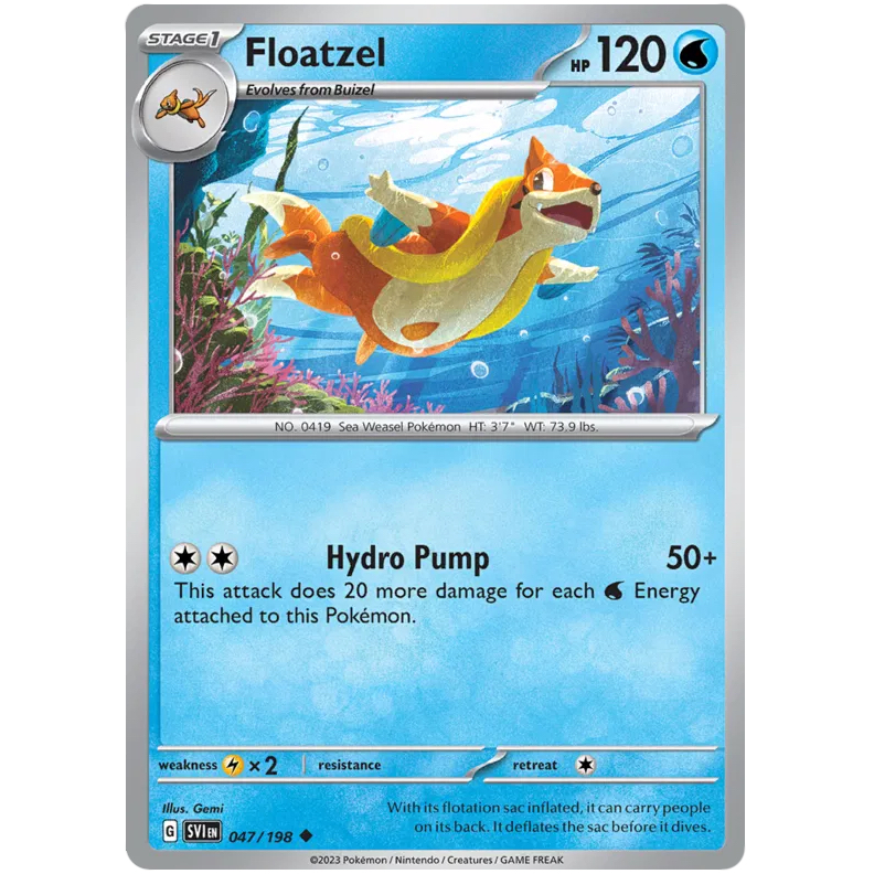 SVI - Pokemon TCG - Floatzel - Uncommon - 047/198