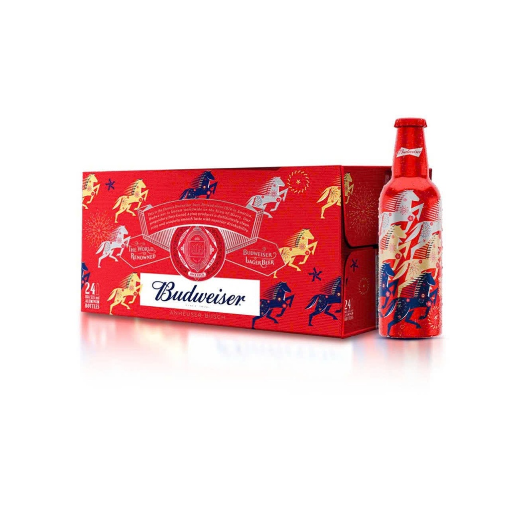 Thùng 24 Chai Bia Budweiser Alu 355ml