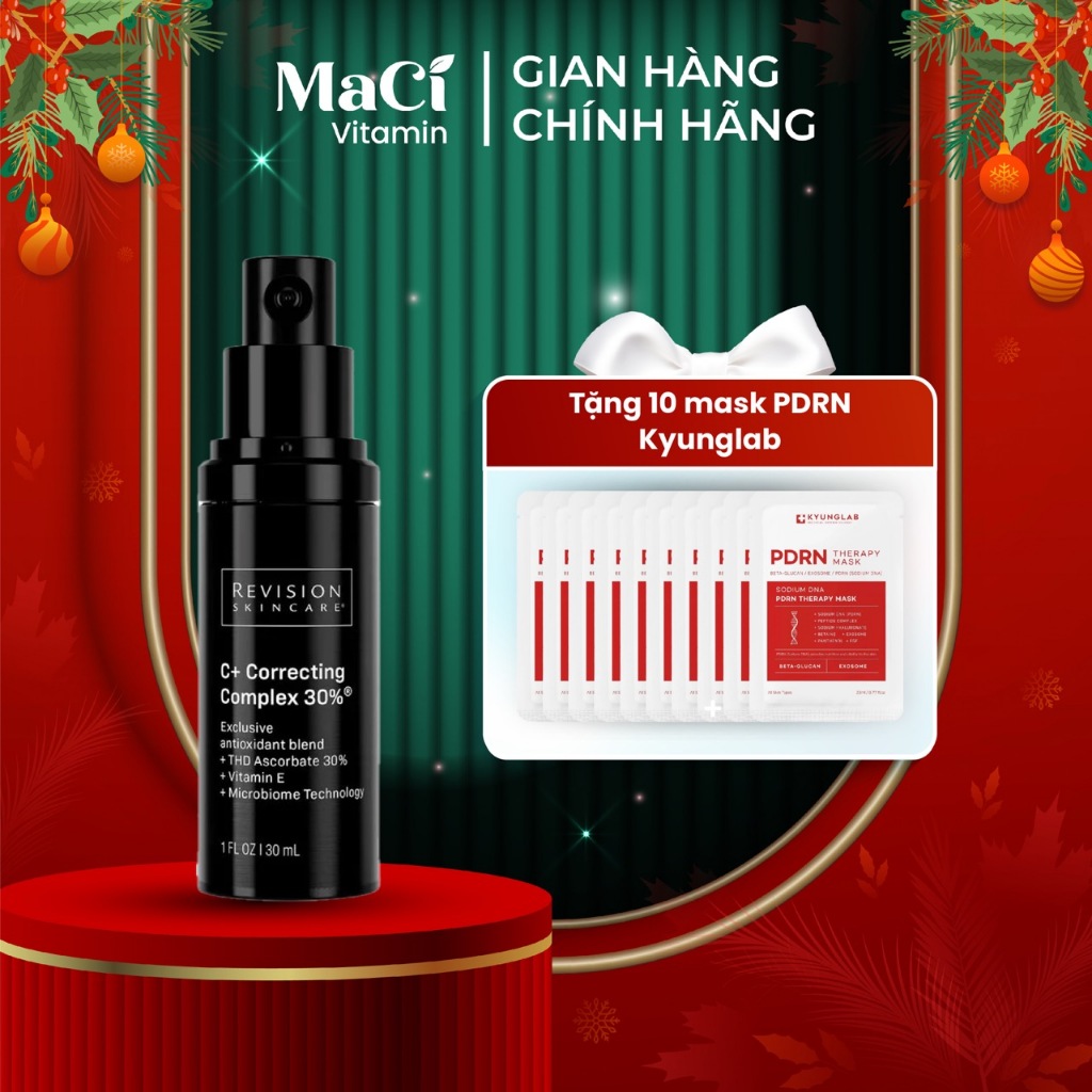 Tinh chất Vitamin C Revision Dưỡng trắng da Chống oxy hóa Revision C+ Correcting Complex 30% 30ml