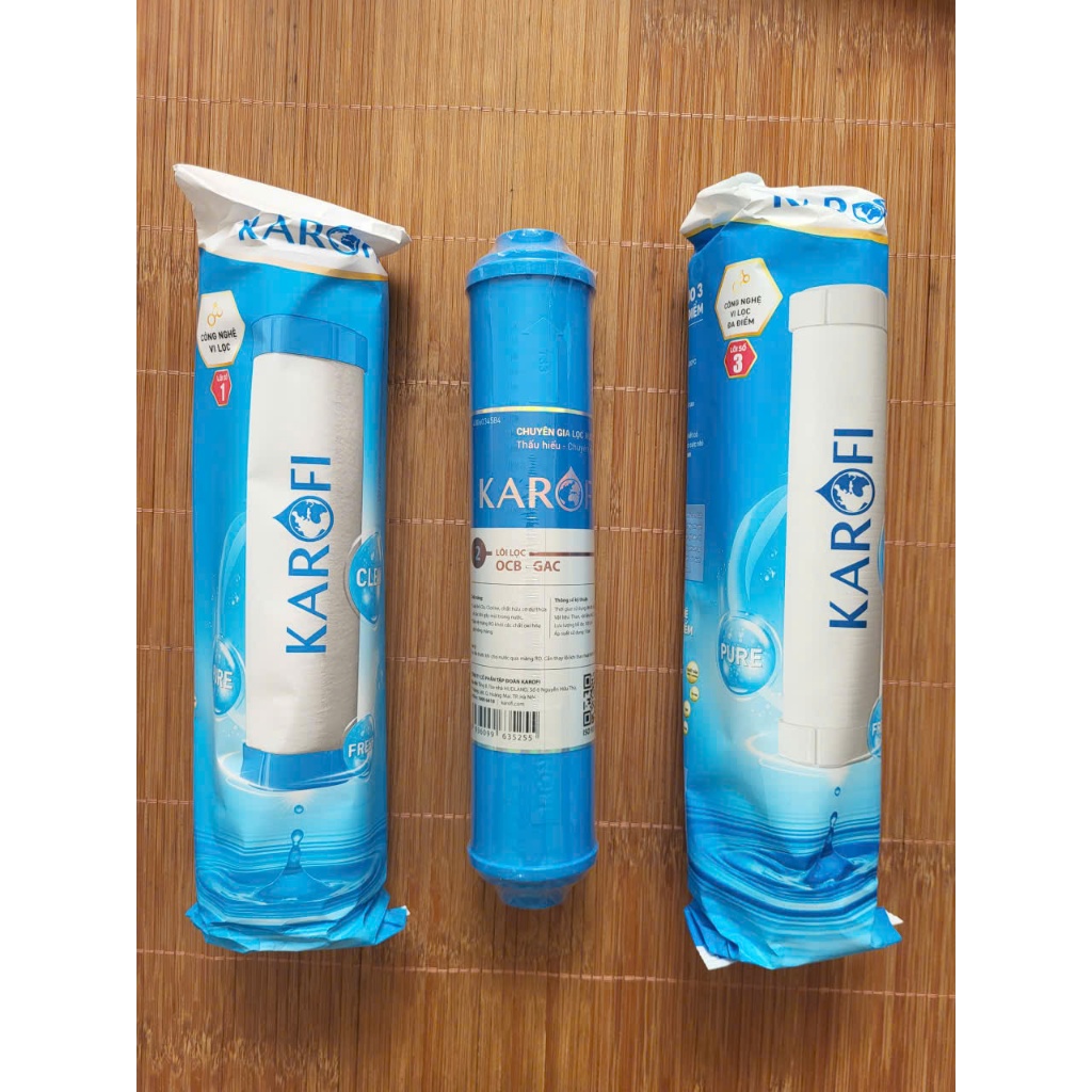Lõi Lọc 1,2,3 Karofi - Hàng chính hãng - Dùng thay cho Model : N-e118 - B930 - N7RO