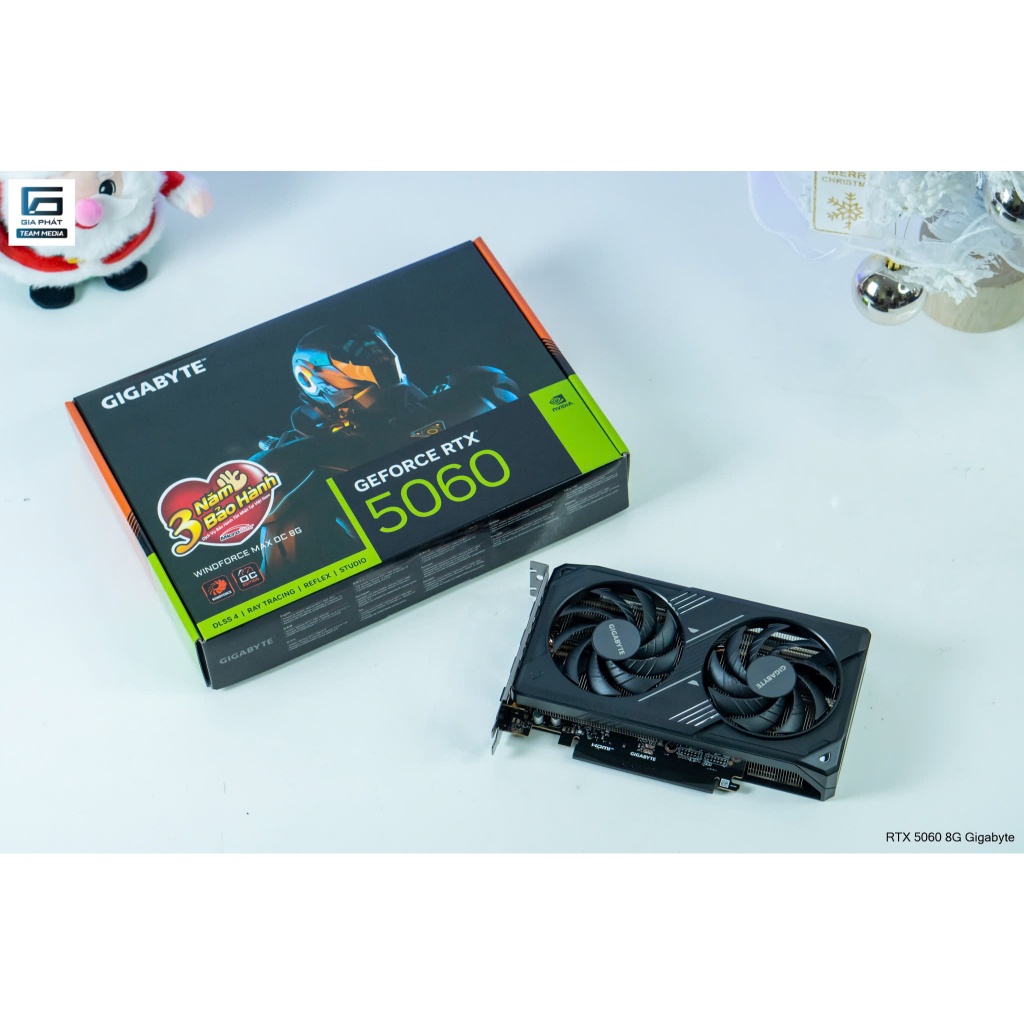 VGA CARD MÀN HÌNH GIGABYTE RTX 5060 8GB GDDR7 WINDFORCE MAX OC 2 Fan New FV - RTX5060 8G D7