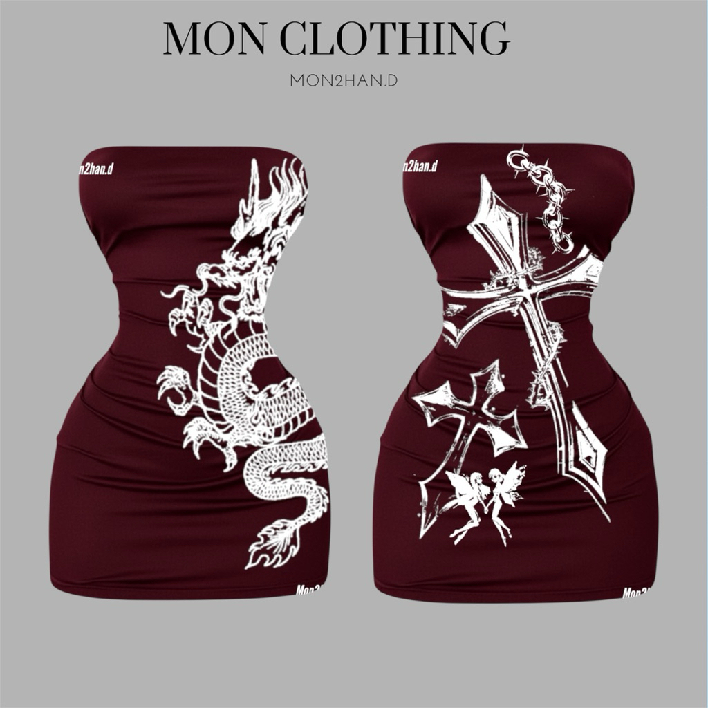 ĐẦM ĐỎ ĐÔ Y2K / DRESS Y2K ĐỎ ĐÔ BY MON CLOTHING