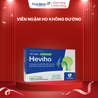  Kẹo ngậm ho không đường - Heviho Thái Minh - Từ Thảo Dược Hỗ Trợ Giảm Ho Giảm Đau Họng Khản Tiếng - Hộp 3 vỉ 