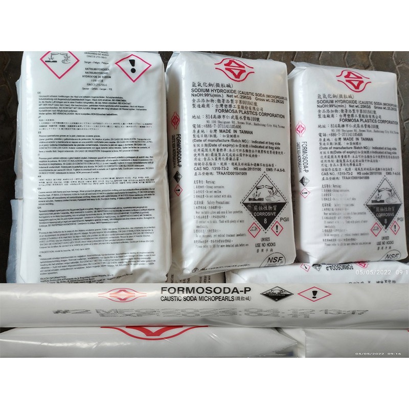 Xút hạt Đài Loan Formosa – NaOH 99% - BAO 25kg