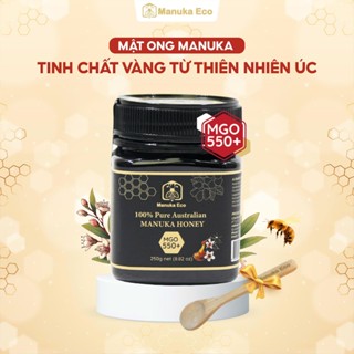  Mật Ong Nguyên Chất Manuka Eco MGO 550+ Nhập Khẩu Úc Hỗ Trợ Bảo Vệ Hệ Tiêu Hóa Hô Hấp Viêm Da 
