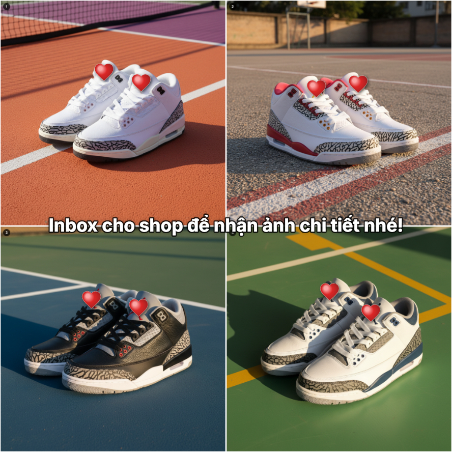 Giày sneaker đầy đủ hình ảnh chi tiết các màu Order-𝙰𝚒𝚛𝙹𝚘𝚛𝚍𝚊𝚗𝟹 JFD372