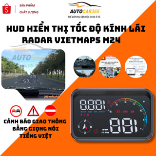  Bộ Hiển Thị Tốc Độ Kính Lái HUD VIỆT MÁP M24 – Cảnh Báo Giao Thông Giọng Nói Tiếng Việt Màn AMOLED Nâng Cấp BH 12T 