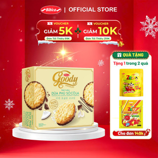  Bánh Quy Bibica Goody Premium 228g Dừa Socola Hạnh Nhân Thơm Ngon Cao Cấp Quà Tặng 