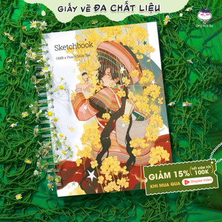  Sổ Vẽ Đa Chất Liệu Ong Mặt Bự - Giấy Không Kỵ Tẩy - Bìa Blaze Of Valley - Sketchbook Không Kèm Tài Liệu Vẽ 