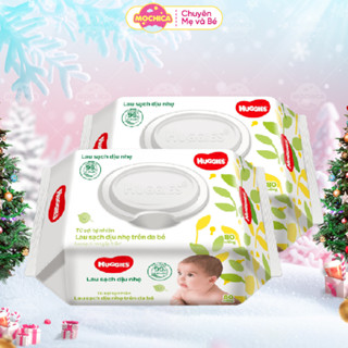   Combo  Khăn ướt Huggies 80 tờ không mùi an toàn cho bé - Mochishop _Mochica 