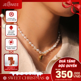  Vòng cổ nữ ngọc trai kèm charm Ravishing Jesmee thiết kế sang trọng phong cách tiểu thư - N2817 