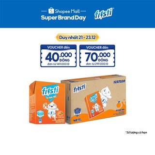  Thùng 48 Hộp Thức Uống Từ Sữa Chua Lên Men Tự Nhiên Fristi Vị Cam Sữa  48x100ml  
