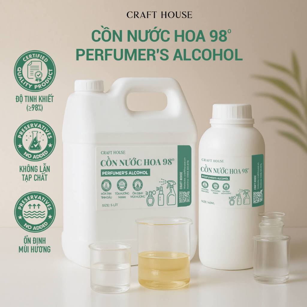 Cồn Nước Hoa Tinh Khiết 98 Độ Craft House Perfume Alcohol