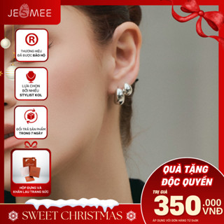   HỎA TỐC - CHÍNH HÃNG  Bông tai nữ Dripping Jesmee hình giọt nước thiết kế ôm tai mềm mại sang trọng - E65008 