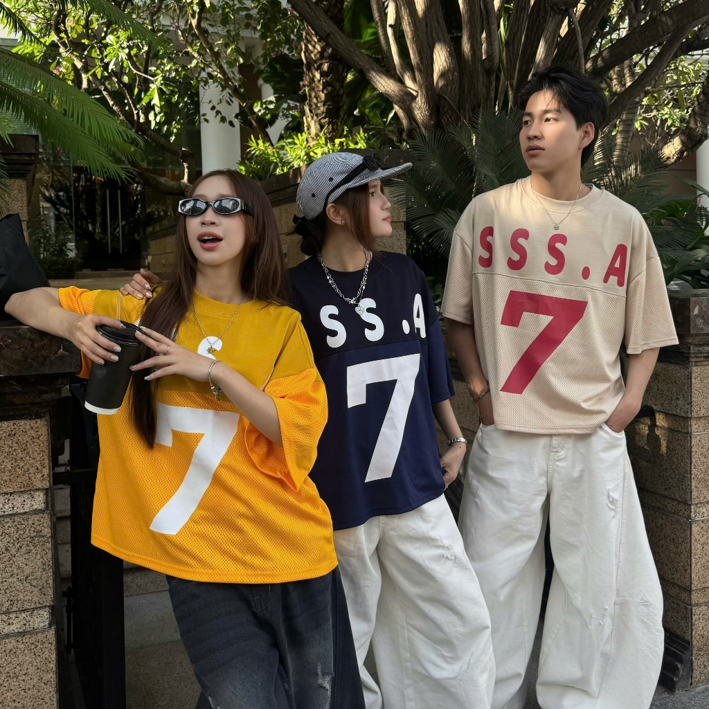 [COLLECTION TẾT] Áo Thun Phối Lưới SSS.A Jersey Form Rộng Boxy Unisex Nhiều Màu | SSSTORE.Aesthetic