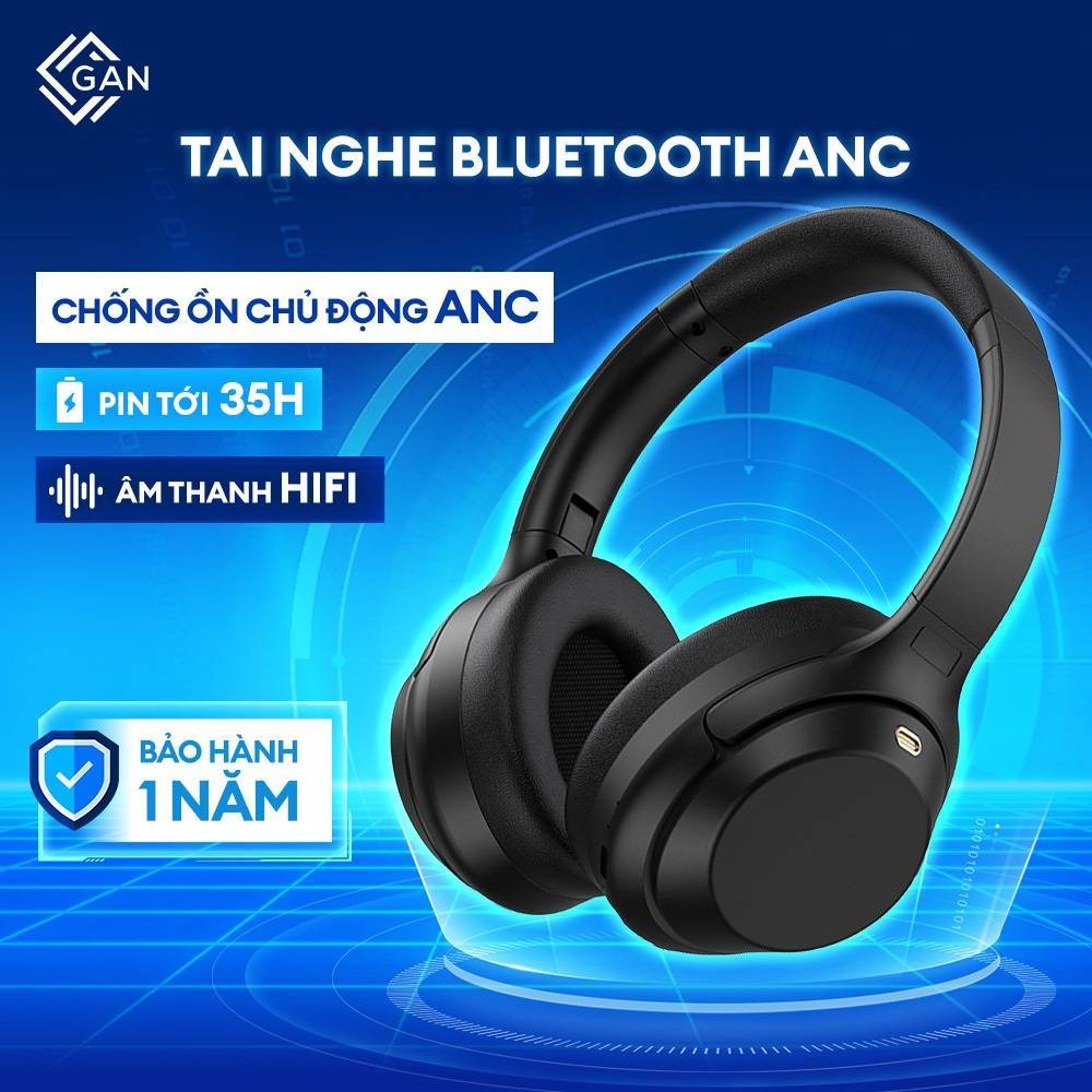 Tai Nghe Bluetooth Chụp Tai M4-ANC CHỐNG ÔNG CHỦ ĐỘNG,Tai nghe Gaming Có Mic, Âm Thanh Nổi HI-FI