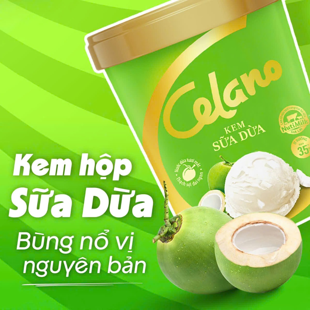Kem hộp Celano sữa dừa (460ML)