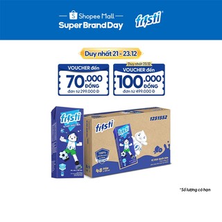  Thùng 48 Hộp Thức Uống Từ Sữa Chua Lên Men Tự Nhiên Fristi Vị Việt Quất Sữa 180ml  48x180ml  