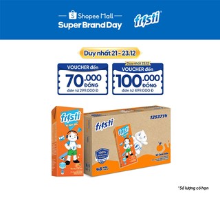 Thùng 48 Hộp Thức Uống Từ Sữa Chua Lên Men Tự Nhiên Fristi Vị Cam Sữa 180ml  48x180ml  