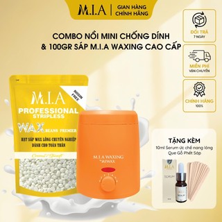  1. Combo nồi nấu sáp chống dính mini tặng kèm mỡ trăn wax nách wax tay chân wax râu MIA WAXING 