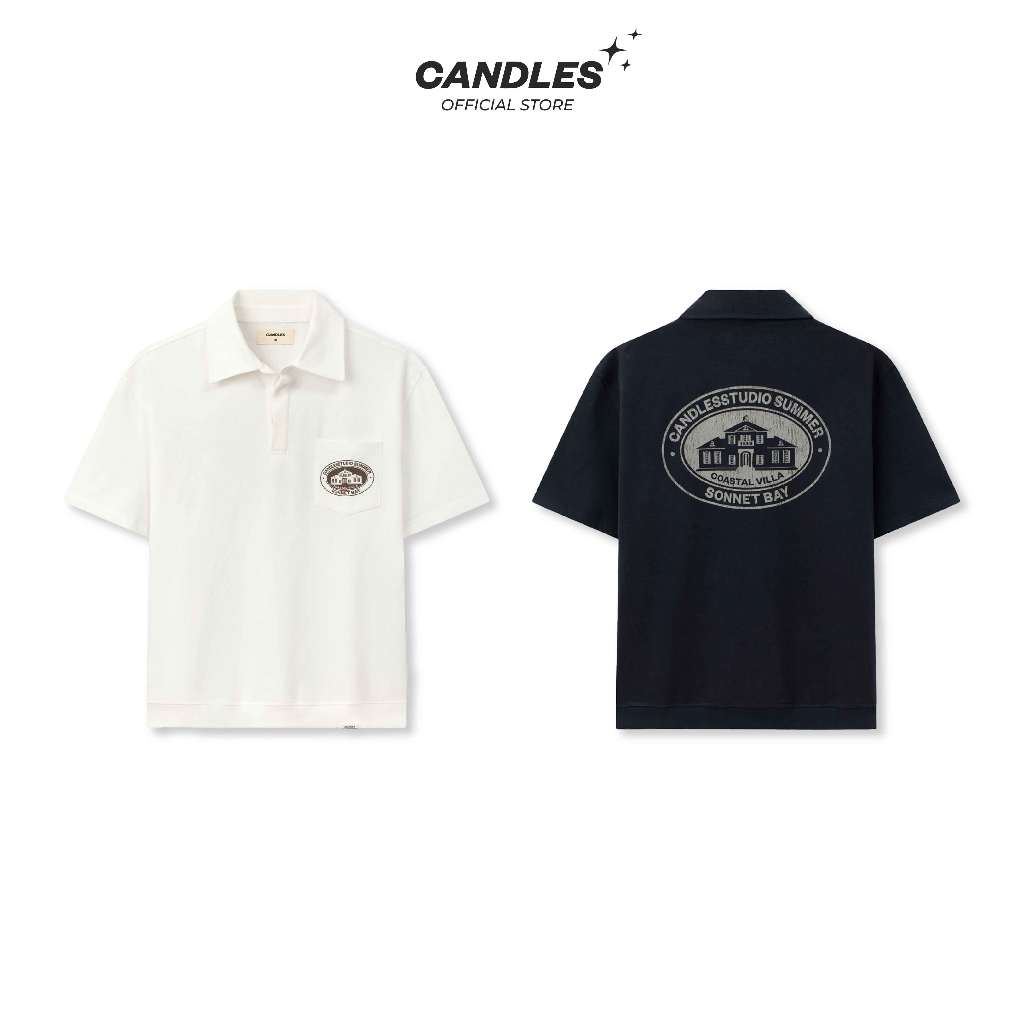 Áo Polo Candles Coastal Villa Oversize Unisex