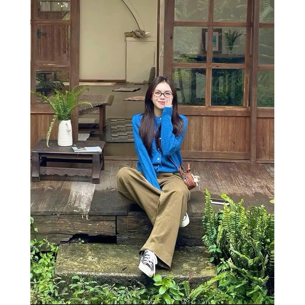 ÁO LEN cardigan lông thỏ mác EGG siêu xinh cho nàng hàng (qc)