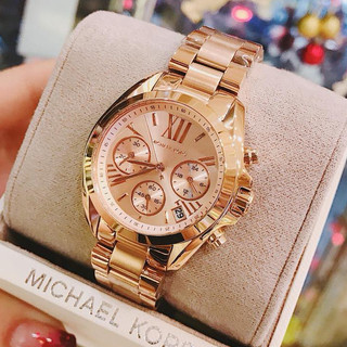 Đồng hồ nữ michael kors mk5799 mặt hồng 6 kim vỏ full vàng hồng size 36mm