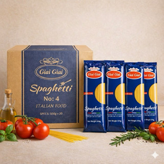  Sỉ Thùng 20 Gói Mì Ý Giai Giai Spaghetti 10Kg 