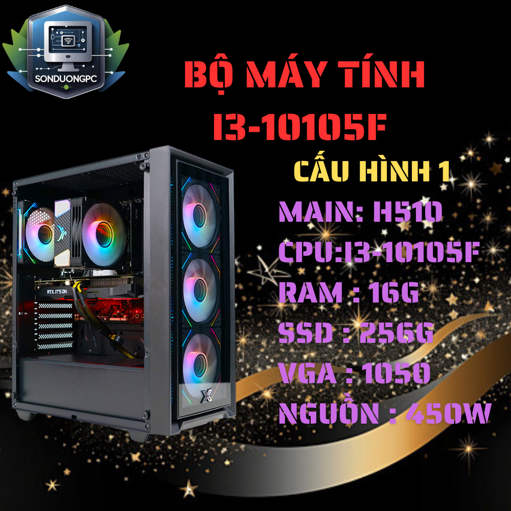 Bộ Máy Tính i3-10105F Mạnh Mẽ