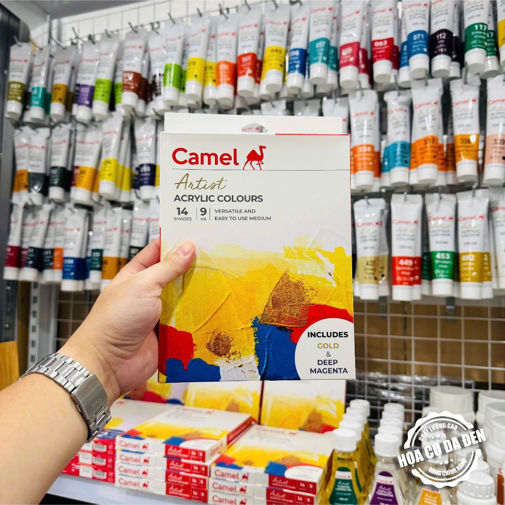 [DA ĐEN - QUẬN 3] Set 14/24 Màu vẽ Acrylic Camel Artist 9ml - Hãng Kokuyo Camlin