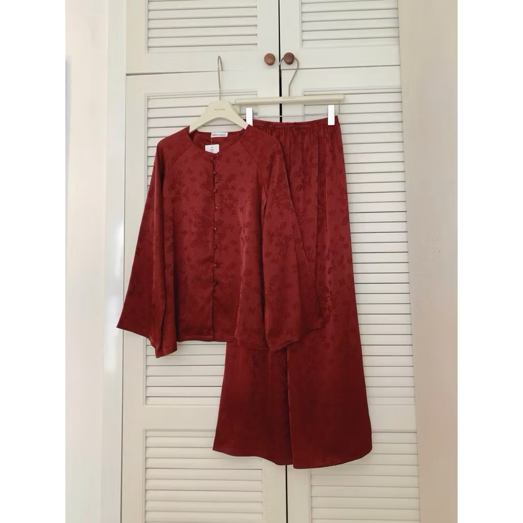 pass set đồ bà ba màu đỏ đô fulltag new100% của Li.na closet