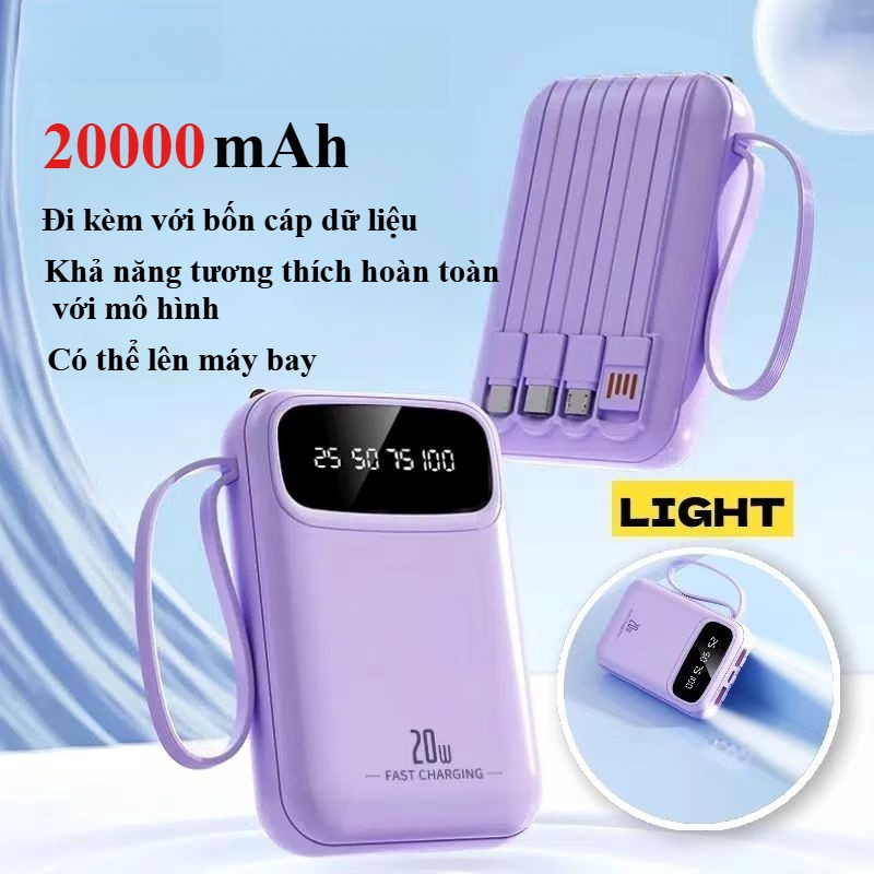Pin Dự Phòng Mini 20000mAh - Sạc Nhanh, Nhỏ Gọn Tiện Lợi Cho Điện Thoại | BigBuy360 - bigbuy360.vn