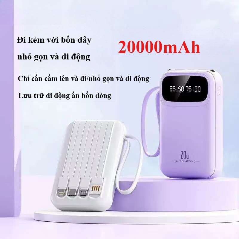 Pin Dự Phòng Mini 20000mAh - Sạc Nhanh, Nhỏ Gọn Tiện Lợi Cho Điện Thoại | BigBuy360 - bigbuy360.vn