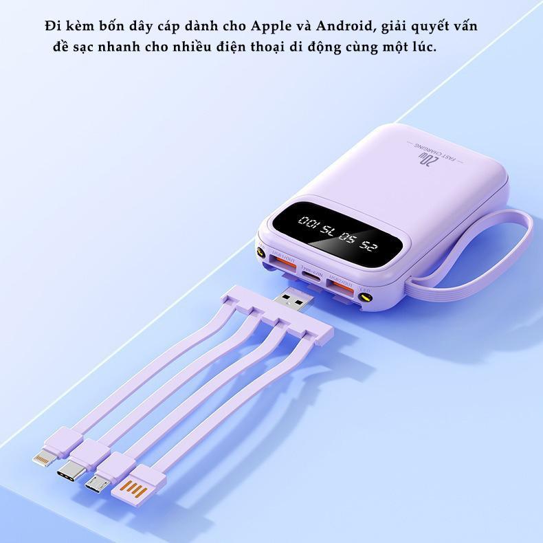 Pin Dự Phòng Mini 20000mAh - Sạc Nhanh, Nhỏ Gọn Tiện Lợi Cho Điện Thoại | BigBuy360 - bigbuy360.vn