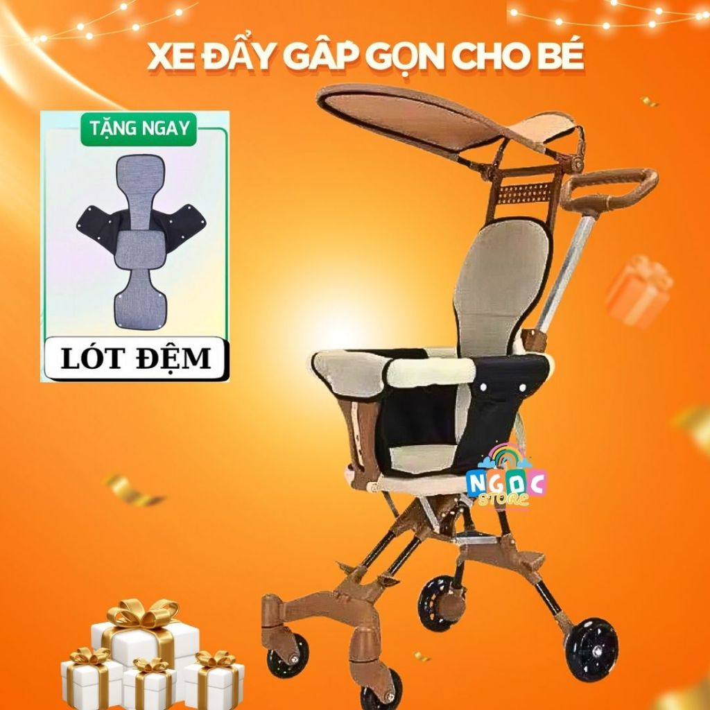 ⭐️[𝑴𝒊𝒆̂̃𝒏 𝑺𝒊́𝒑]Xe Đẩy Gấp Gọn Cho Bé Yêu, Bé Đi Du Lịch Đi Chơi Siêu Gọn Nhẹ-Cao Cấp cho bé.
