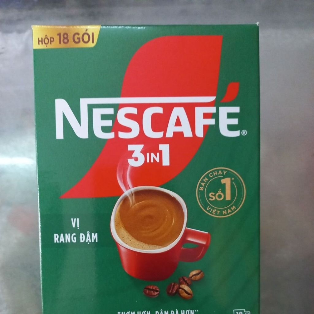 Cà phê nescafe 3in1 màu xanh 288g