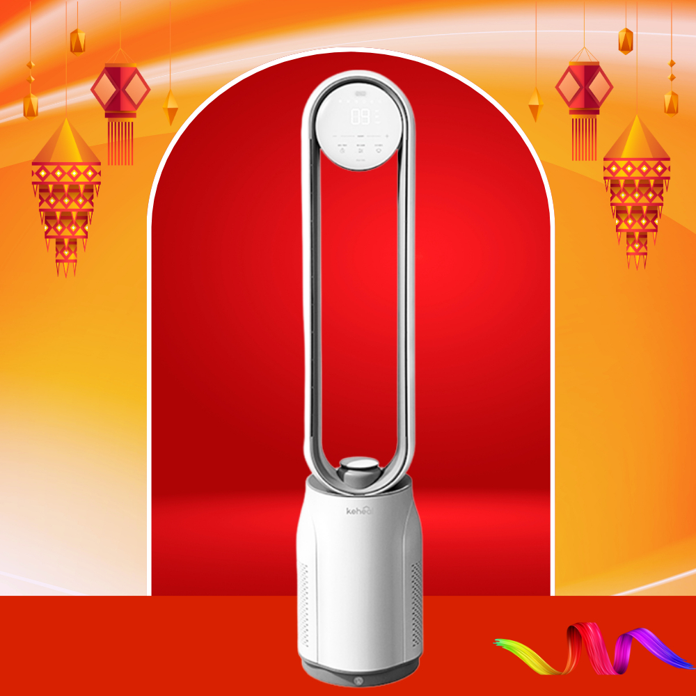 Quạt Không Cánh Keheal A4 Pro Tiếng Việt - Kiêm Lọc Không Khí Có Remote, Đa Cấp Độ Gió