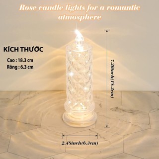 Đèn LED Chiếu Hình Hoa Hồng Kim Cương Lãng Mạn Sử Dụng Pin Sáng Tạo Trang Trí Nhà Cửa / Tiệc Cưới