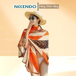 Khăn Choàng Lụa Đi Biển Bản To 180x90-80 cm Áo Choàng Bikini Quàng Cổ Choàng Vai Phong Cách bohemian Vintage Nikendo KL8